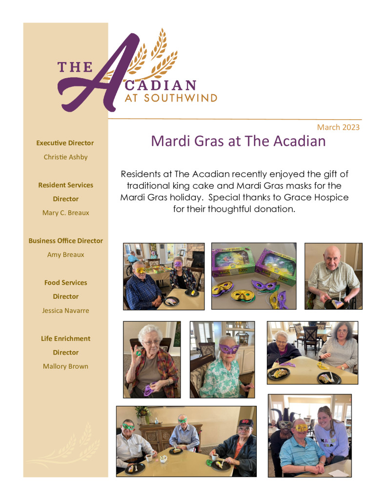 thumbnail of The Acadian March 2023 Newsletter